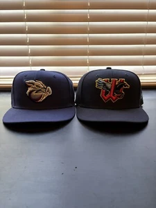 Men's New Era Wichita Wind Surge And Leigh Valley Iron Pigs Hat 59fifty Onfield - Picture 1 of 7