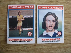 TOPPS FOOTBALL CARDS X 2 - TOPPS ALL STAR - 1978/79 ORANGE BACK - Picture 1 of 2