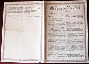 INA Convenzione stipulata con ITALO BALBO per Minist. REGIA AERONAUTICA, 1933* - Picture 1 of 1