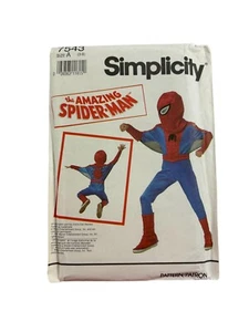 Simplicity 7543 Amazing Spiderman Marvel Child Size 3-8 Costume Theater Uncut - Picture 1 of 2