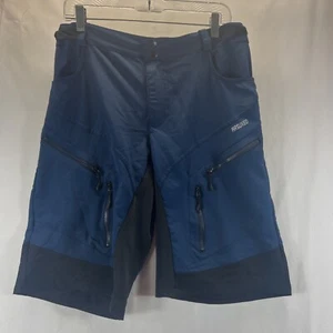 Arsuxeo Navy Blue Adjustable Waist Multi-Pocket Comfortable Shorts Men's Size L - Picture 1 of 17