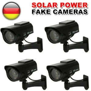 4x Kamera Dummy Überwachungskamera Attrappe Alarmanlage mit LED Wetterfest CCTV - Bild 1 von 14