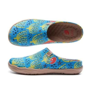 Herren Größe 6,5-12 UIN Slipper Schuhe Canvas bequeme Halbschuhe "Happy Corals" - Bild 1 von 10