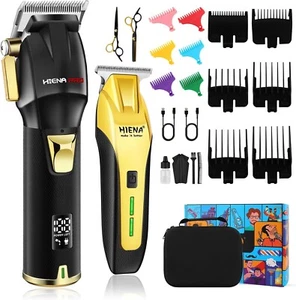Cordless Professional Hair Clippers Trimmer Kit Men Cutting Machine Barber Salon - Picture 1 of 6