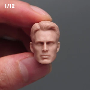Modelo de cabeza de Chris Evans Capitán América 1/12 adecuado para cuerpo de muñeca móvil de 6 pulgadas - Imagen 1 de 7