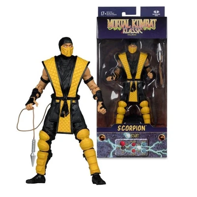 Figura de acción Mortal Kombat Klassics Scorpion escala 7 pulgadas Foto 1 de 4