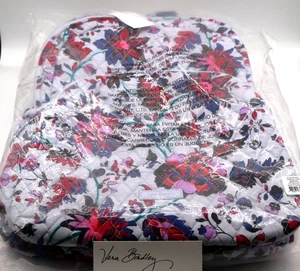 Vera Bradley VINEYARD FLORAL Essential Large BACKPACK Bookbag LAPTOP POCKETS NWT - Picture 1 of 5