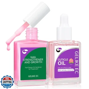 Juego de regalo para el cuidado de uñas Gelike EC: fortalecedor de uñas rosa y cutícula de melocotón - Imagen 1 de 5