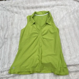 Athleta Poloshirt Damen Medium Kim grün ärmellos klassisch aktiv Golf Tennis - Bild 1 von 7