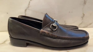 Gucci Horsebit Loafers Brown Leather Slip On Dress Shoes Men's Size 11 D - Picture 1 of 10