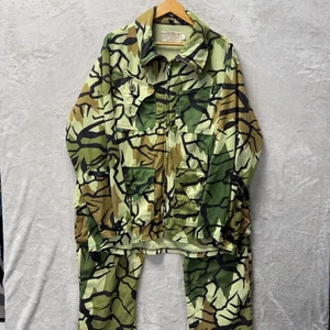 Day One Camouflage Predator Polar Fleece 2 Piece Shirt Pants XL USA Hunting Rare - Picture 1 of 15
