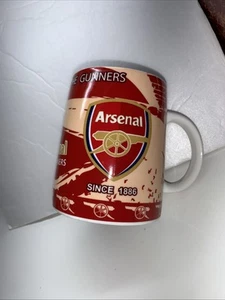 VTG Arsenal The Gunners Coffee Mug All Over Print Wider Bottom Hard To Find EUC - Picture 1 of 24