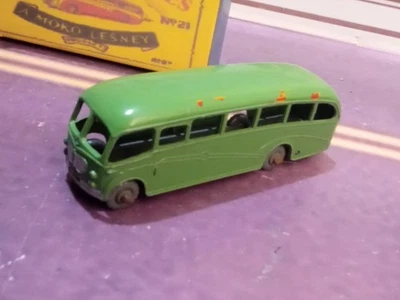 Matchbox Moko Lesney #21 Long Distance Coach w/Reproduction Box Grey Wheels  - Image 1 of 4