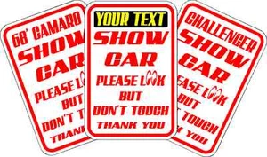 PERSONALIZED SHOW CAR PARKING SIGN * NEW * QUALITY ALUMINUM SIGNS 12" x 18" - Picture 1 of 1