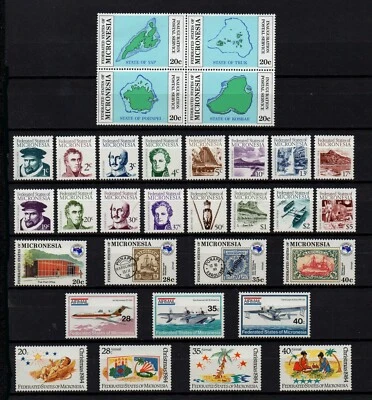 MICRONESIA, SCOTT # 1-22 AND C1-C9, COMPLETE MNH SET - YEAR 1984 WITH AIRMAILS - Image 1 of 2
