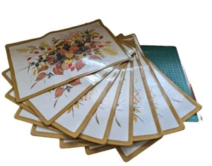 6x Water & Heat Resistant Large Vintage Clover Leaf Place Mats, Made In England  - Picture 1 of 11