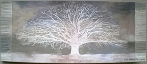 QUADRO ALBERO DELLA VITA CORNICE BIANCO ARGENTO ARREDO CASA SALOTTO SALA - Imagen 1 de 1