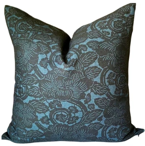 Ralph Lauren Augustine Floral Indigo Linen Cotton Pillow Cover Both Sides Sizes - Picture 1 of 4