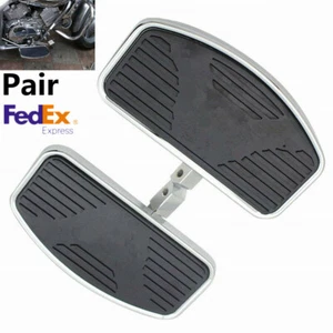 2x Metal Rubber Motorcycle Left/Right Floorboard FootRest Board Pedal Universal - Picture 1 of 9