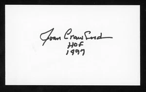 Joan Crawford Basketball Hall of Fame Player Signed 3x5 Index Card E26938 - Picture 1 of 1