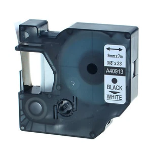 40913 NERO SU BIANCO NASTRO COMPATIBILE DYMO D1 CASSETTA LABELMANAGER 9mm - Foto 1 di 1