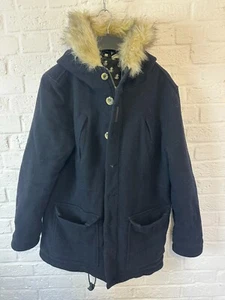 Drop dead beautiful winter coat Large dark grey with hood - Picture 1 of 4