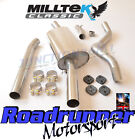 Milltek Golf GTi MK1 Exhaust System Non Resonated Stainless Downpipe Back 2.25"