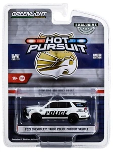 1:64 GreenLight *HOT PURSUIT* General Motors POLICE SHOW 2021 Chevy Tahoe NIB - Picture 1 of 2