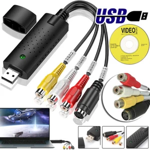 USB 2.0 Audio TV Video VHS to DVD VCR PC DVR HDD Converter Adapter Capture Card  - Picture 1 of 11