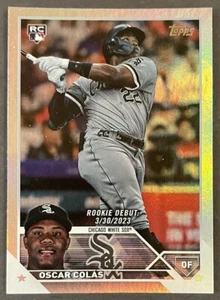 2023 Topps Update Oscar Colas #US205 Rookie Debut Rainbow Foil - Picture 1 of 2