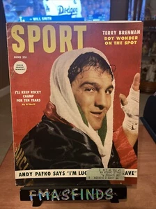 E4 1954 ROCKY MARCIANO June SPORT Magazine BOXING  - Picture 1 of 3