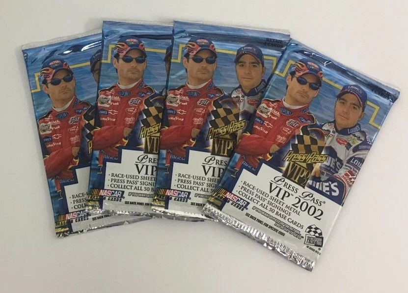 2002 Press Pass VIP Factory Sealed NASCAR Racing Retail Edition 4 Pack Lot - Image 1 of 1