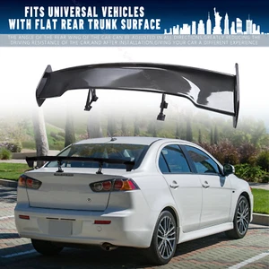 GT Style Carbon Look Rear Spoiler Trunk Wing For Mitsubishi Lancer EVO - Picture 1 of 11