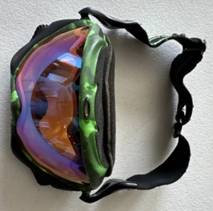 Oakley Wisdom Snowboard Ski Goggles, Green/Black, Orange Lens, 2002 Style, Nice! - Picture 1 of 16