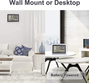 digital alarm wall clock 24am/pm white color new - Picture 1 of 5