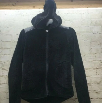 Abrigo Old Navy Boys XL 14 negro polar con capucha cremallera completa Foto 1 de 4