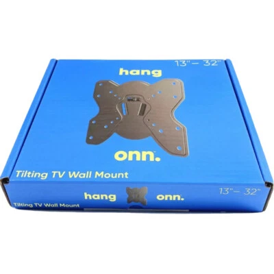 Soporte de pared para TV inclinable Onn 13-32" - Se adapta a la mayoría de los paneles planos TV de hasta 25 lb Foto 1 de 4