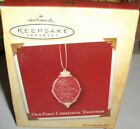Our First Christmas Together`2004`love Filled Memories,hallmark Tree Ornament-nw