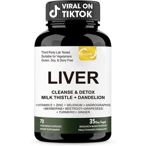 Liver Support, Cleanse, Detox & Repair Formula 11 Ingredient 70 caps Made In USA - Picture 1 of 8