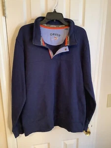 Orvis 1/4" Zip Pullover Sweatshirt Navy Blau Größe L - Bild 1 von 4