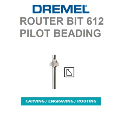 NEW DREMEL 3/32" 612 BEADING ROUTER BIT 1/8" SHANK ALL ROTARY TOOLS - Image 1 of 4