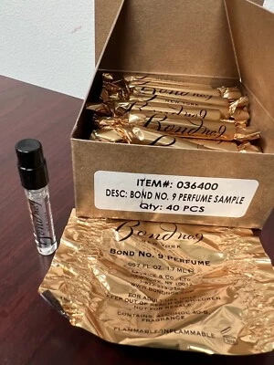 Lote de 4 BOND NO.9 PERFUME FIRMA 0.057 oz/1.7 ML EDP spray cada muestra de vial Foto 1 de 2