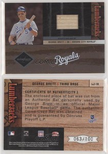 2004 Leaf Limited Lumberjacks Bats /100 George Brett #LJ-19 HOF