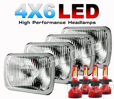 Fit Chevrolet Monte Carlo SS 1980-1988 4PCS 4x6" inch Led Headlights Hi/Low Beam Foto 1 de 4