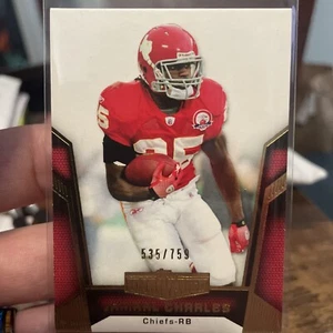 2010 Topps Unrivaled - Jamaal Charles #25      Gold 535/759 - Picture 1 of 4