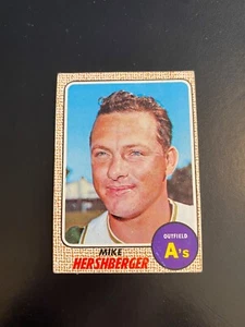1968 TOPPS BASEBALL #18 MIKE HERSHBERGER!! $1 SHIPPING!! - Picture 1 of 2