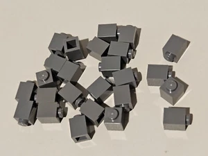 Lego x25 Dark Stone Grey Brick 1x1, Part 3005, Element 4211098 -New - Picture 1 of 1