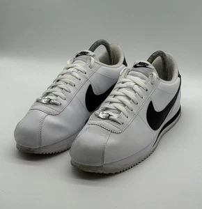 (2019) Nike Cortez Basic Leather OG Trainers - White Black - UK 7.5 (819719-100) - Picture 1 of 17