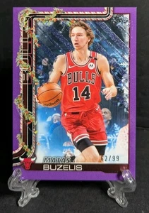 2025-26 Topps Holiday - Matas Buzelis - #H30 Purple Glitter Chicago Bulls #/99 - Bild 1 von 3