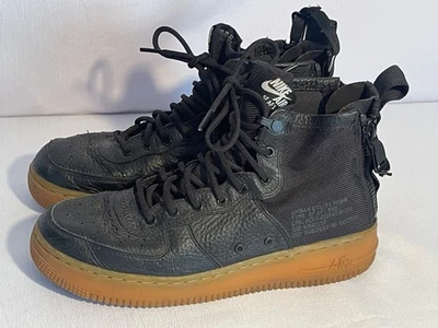 Nike SF Air Force 1 Mid Negro/Goma Botines 6.5 Y Urbano Utilitario Calzado Foto 1 de 4